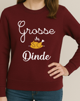 Sweat Femme Grosse Dinde Bordeaux