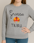 Sweat Femme Grosse Tribu Gris Chiné
