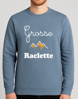 Sweat Homme Grosse Raclette Bleu Ciel Chiné