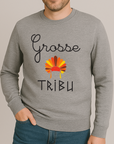 Sweat Homme Grosse Tribu Gris Chiné