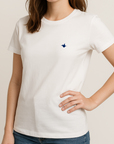 T-Shirt col rond jersey coupe ajustée - Femme