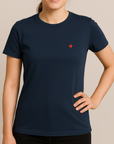 T-Shirt col rond jersey coupe ajustée - Femme