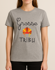 T-Shirt Femme Grosse Tribu Gris Chiné