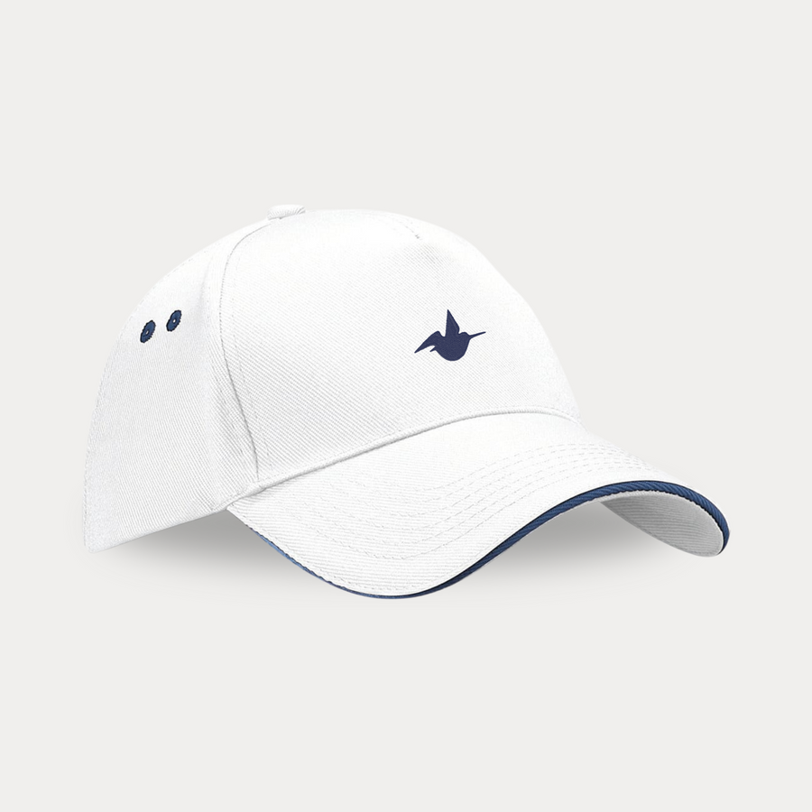 Casquette Baseball Blanc / Bleu Marine Face