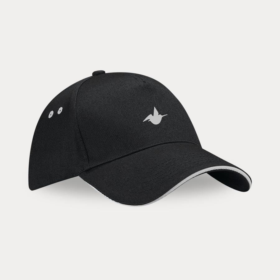 Casquette Baseball Noir / Gris Clair Face