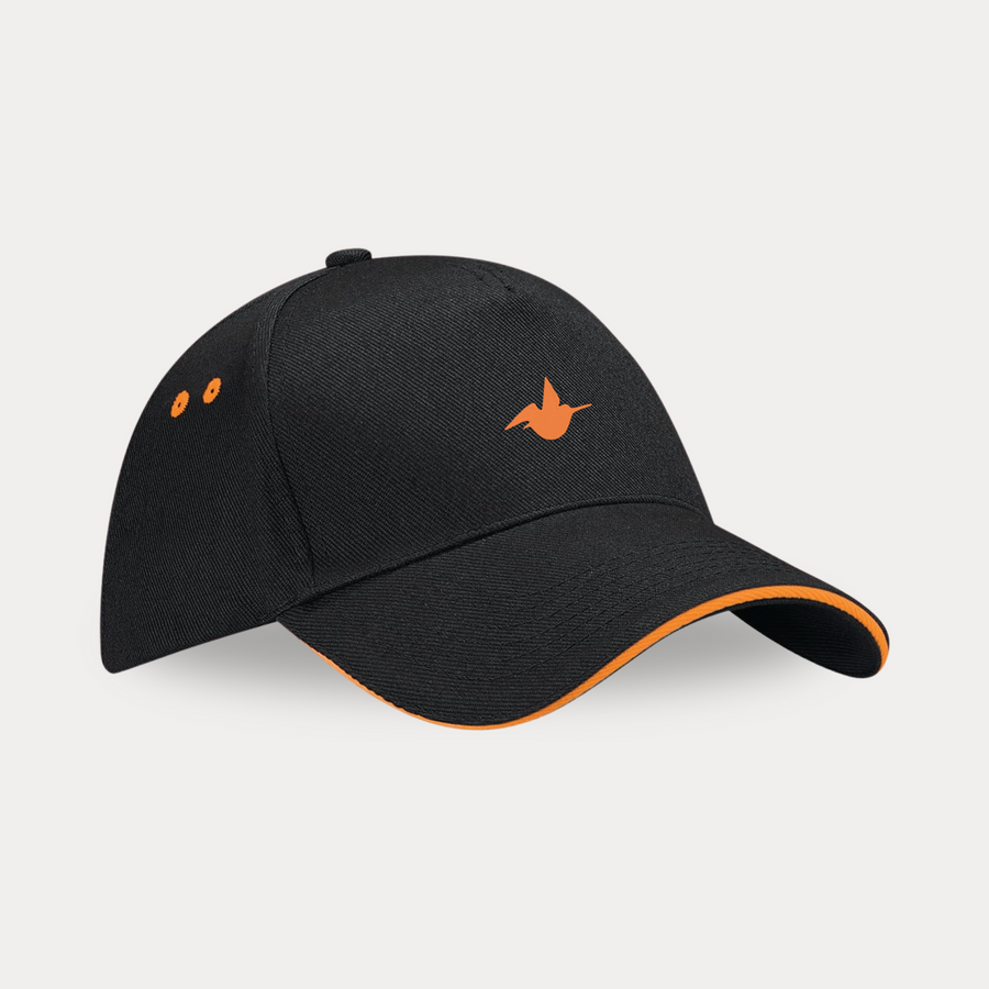 Casquette Baseball Noir / Orange Face