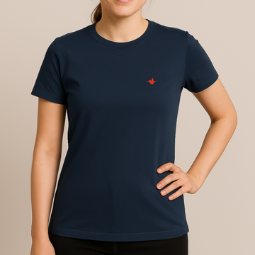 T-Shirt col rond jersey coupe ajustée - Femme
