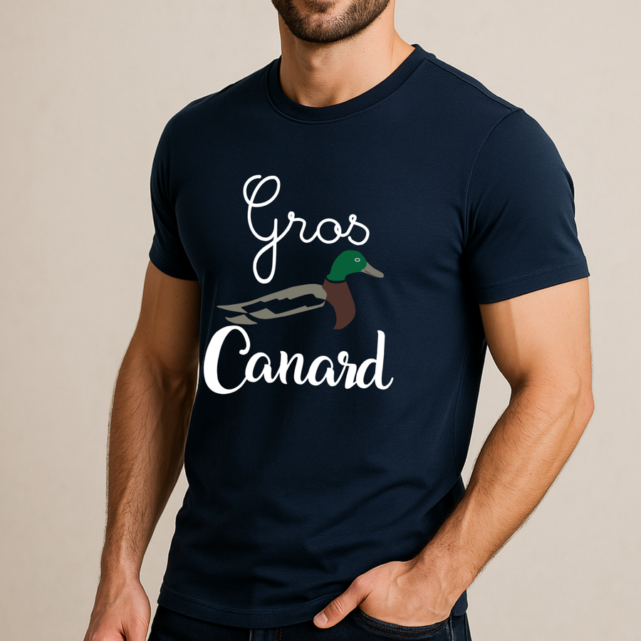 T-Shirt Homme Gros Canard Bleu Marine