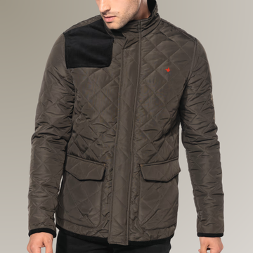 Veste Matelassé Homme FP Vert Mousse / Rouge
